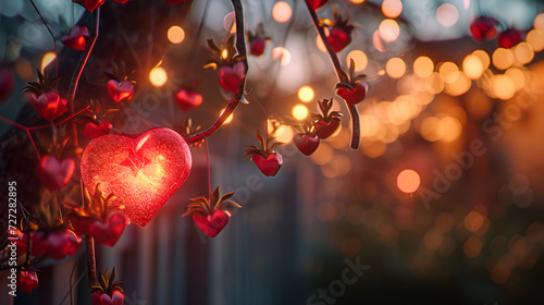 Valentine's Day, cottagecore, glittercore, Incandescent plasma, Beautiful, Ambience photo