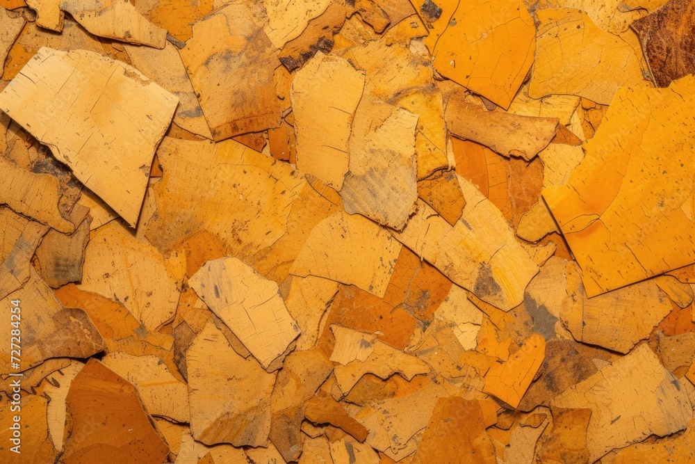 Naklejka premium Abstract background of cork surface with natural chaotic texture in light brown color