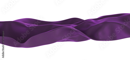Flowing purple cloth background  3d rendering.