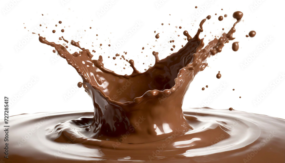splashing hot chocolate isolated on white background splashing hot chocolate isolated on white background