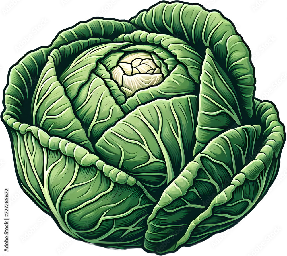 Fototapeta premium cabbage - 양배추. Generative AI