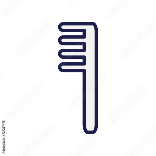 comb icon with white background vector stock illustration