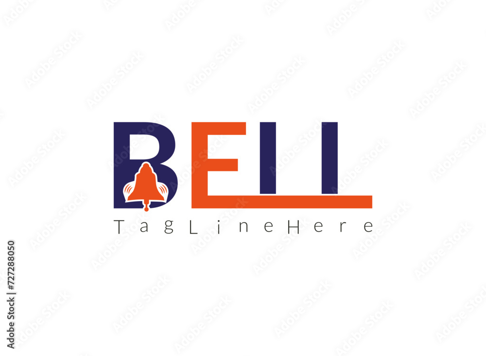 bell logo with letter bell vector icon illustration design . bell logo with letter bell vector icon illustration design .
