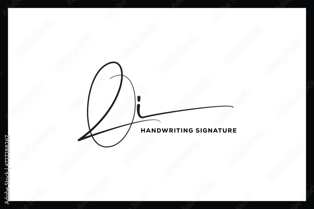 QI initials Handwriting signature logo. Q I Hand drawn Calligraphy lettering Vector. QI letter real estate, beauty, photography letter logo design. QI initials Handwriting signature logo. Q I Hand drawn Calligraphy lettering Vector. QI letter real estate, beauty, photography letter logo design.