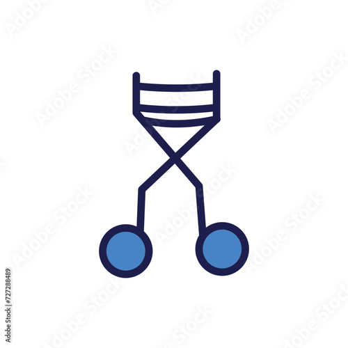 eyelash curler icon with white background vector stock illustration