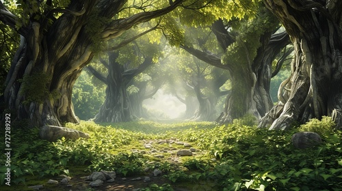 Beautiful Fairytale Enchanted Forest - Magical Realm  