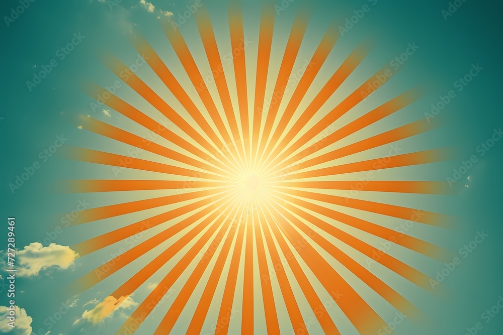 Obraz premium orange sun rays 