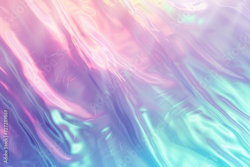 Abstract 80s style holographic background with pastel colors.