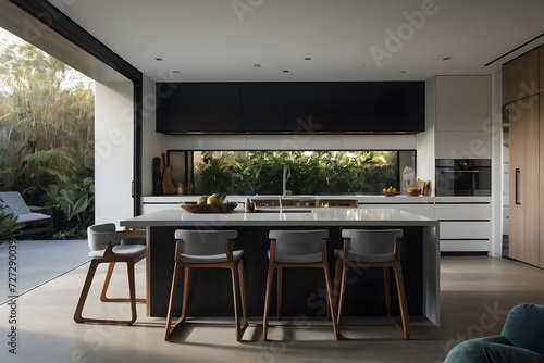 Modern interior design of modern kitchen