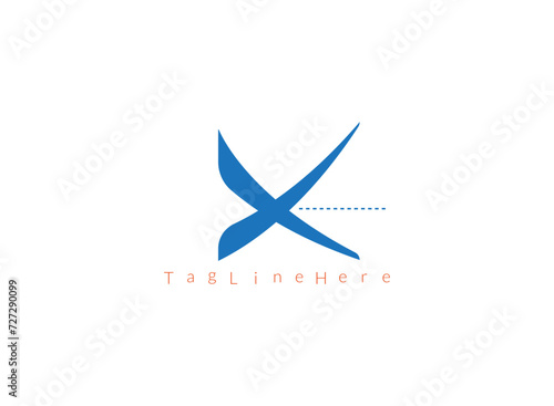 creative X latter logo .company logo.