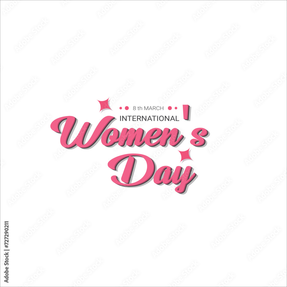 women's day free vector 3d editable text effect template design