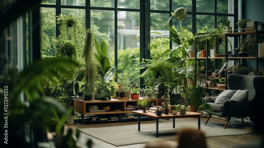 A Table Filled With Numerous Potted Plants A Table Filled With Numerous Potted Plants