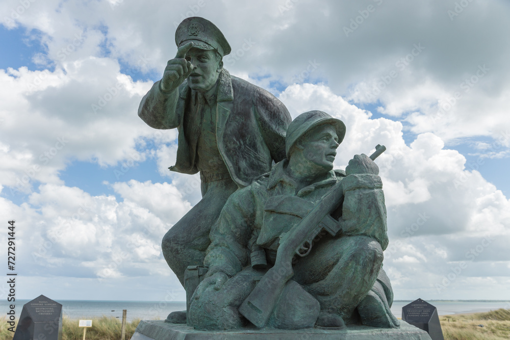 Obraz premium Statue militaires à Utah Beach