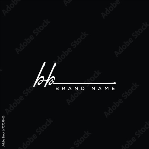BB letter beauty handwriting vector logo. 