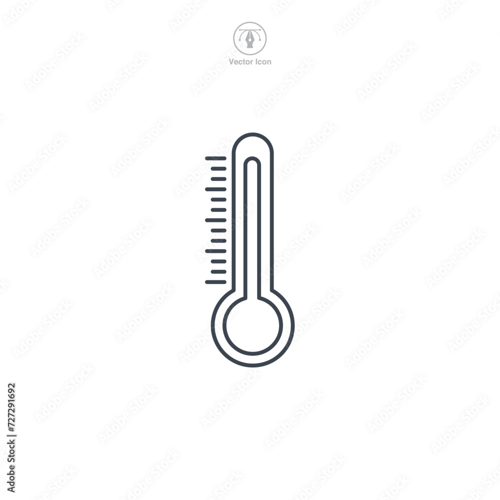 Thermometer Icon symbol vector illustration isolated on white background Thermometer Icon symbol vector illustration isolated on white background