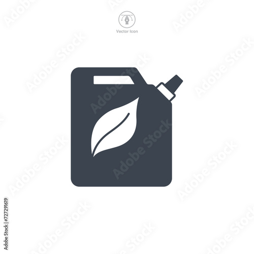 Biofuel canister Icon symbol vector illustration isolated on white background