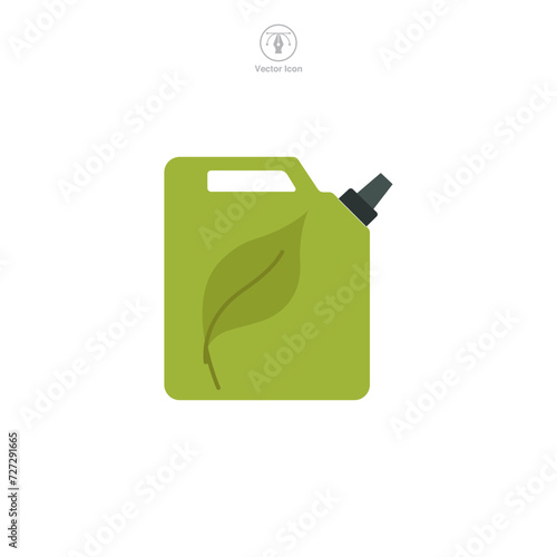 Biofuel canister Icon symbol vector illustration isolated on white background