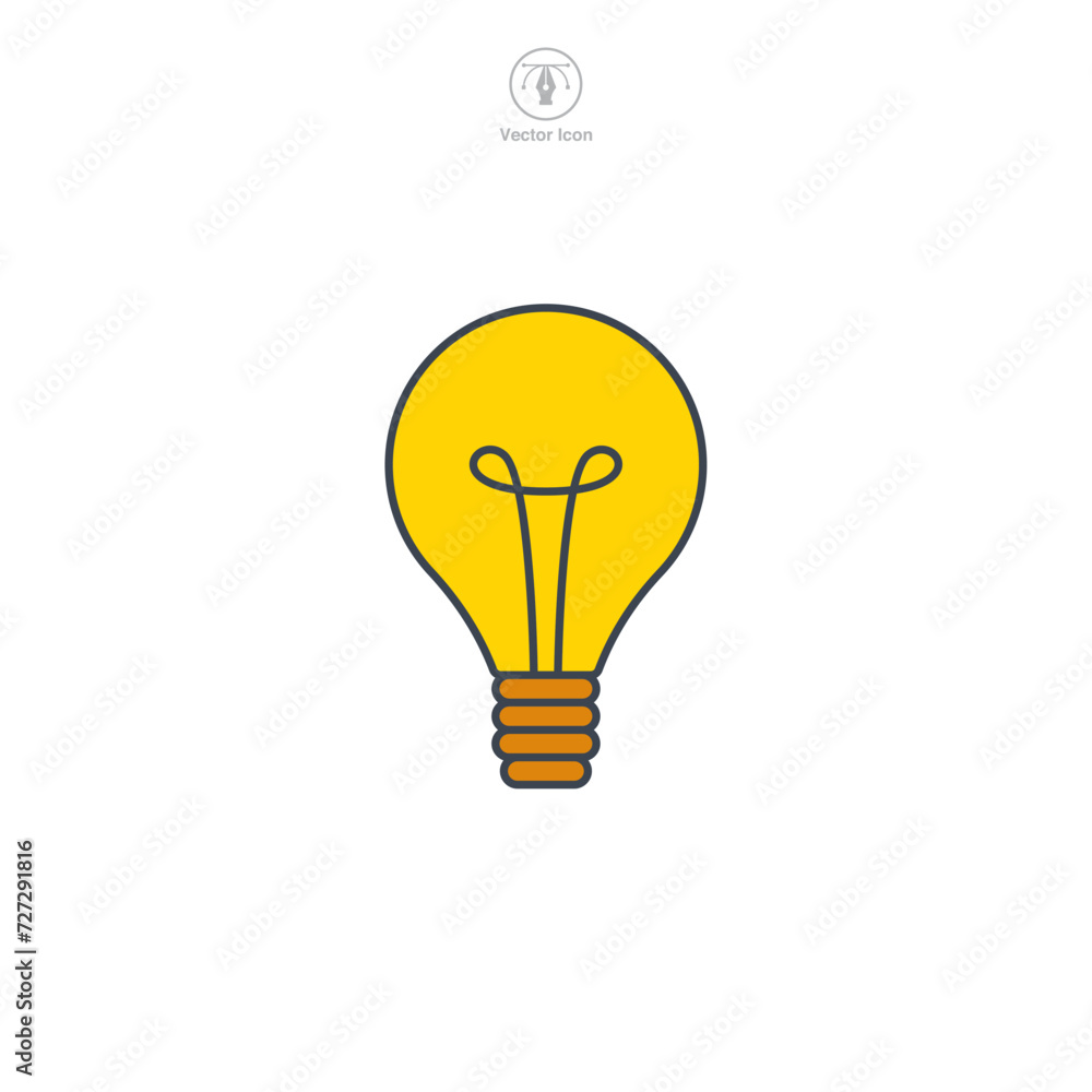 Light Bulb Icon symbol vector illustration isolated on white background Light Bulb Icon symbol vector illustration isolated on white background
