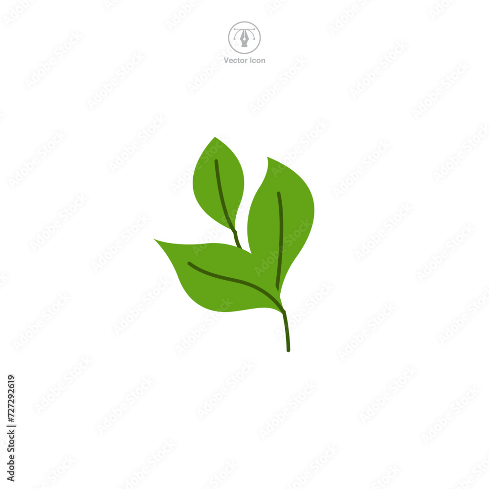 Leaf Icon symbol vector illustration isolated on white background Leaf Icon symbol vector illustration isolated on white background