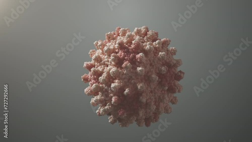 Biological assembly of Hepatitis B virus. Rendering of HBV viral agent that attacks the liver and can cause both acute and chronic disease.
