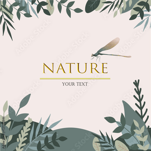 mockup, banner for text in natural style