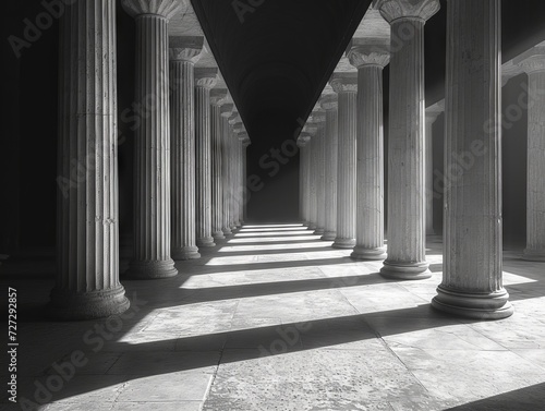 wide view of columns