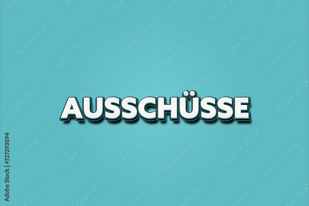 Obraz premium Ausschuesse. Eine schwarze Tafel mit weissem Text. Illustration mit Grunge Textstil.