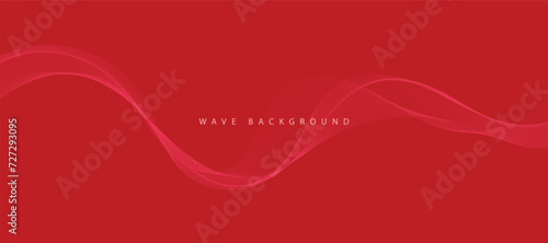 Abstract red background vector background with waves