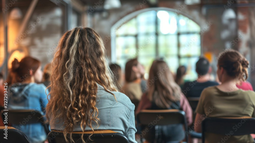person is standing with their back to the camera, addressing an audience in what appears to be a public speaking event or conference person is standing with their back to the camera, addressing an audience in what appears to be a public speaking event or conference