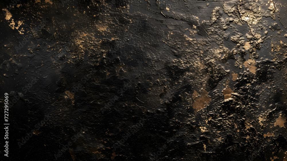 Close Up of a Black and Gold Textured Background Close Up of a Black and Gold Textured Background