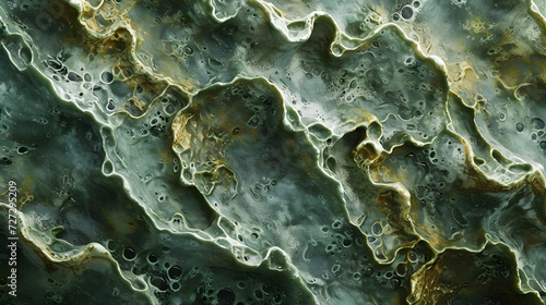 Close Up View of Green and Yellow Substance