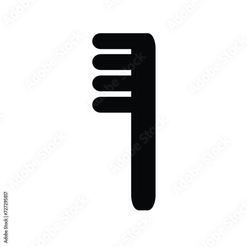 comb icon with white background vector stock illustration