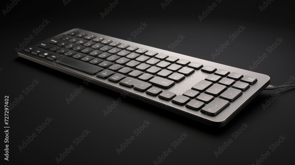 Close-Up View of a Keyboard on a Table