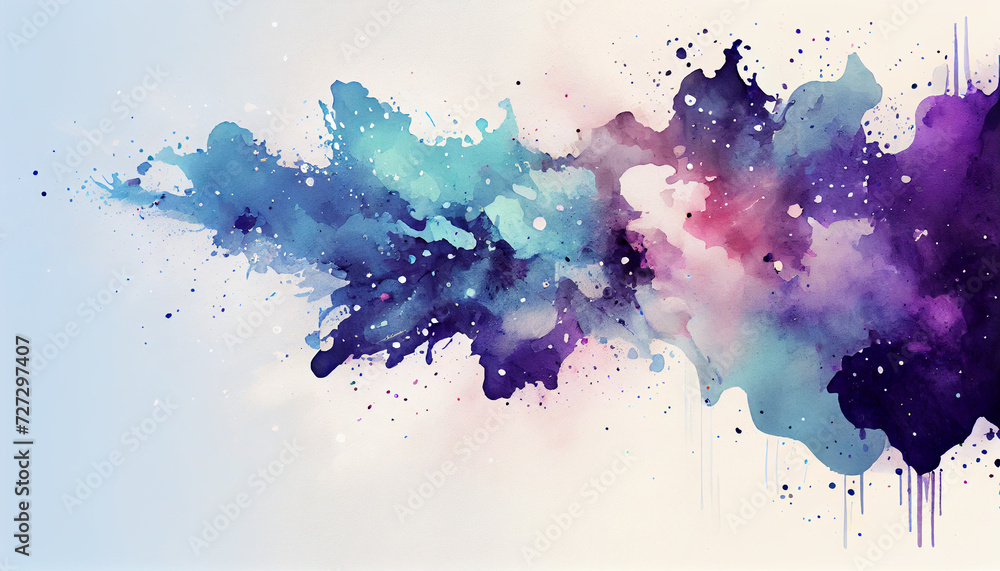 Fototapeta premium Watercolor splash background, Ai generated image
