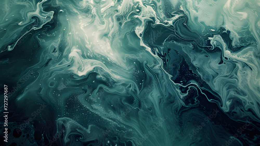 Abstract Painting of Green and Black Colors Abstract Painting of Green and Black Colors