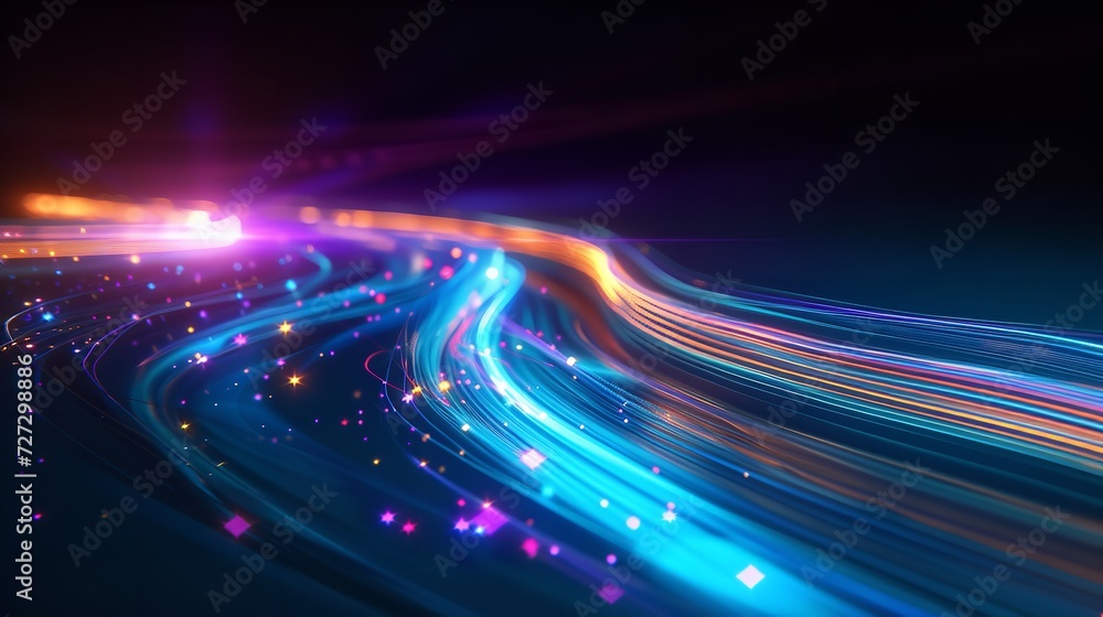 Abstract Image of Speed Motion on the Road - Velocity Background

