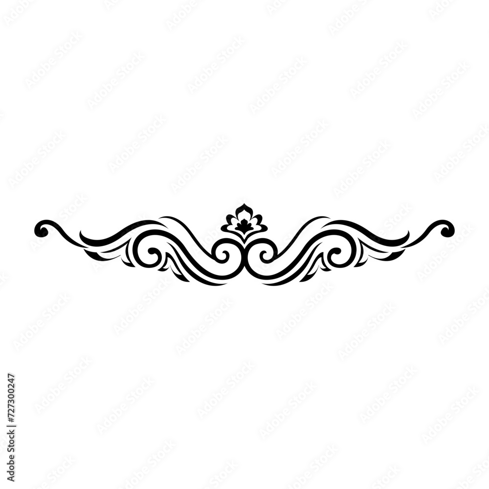 decorative border divider black vector design element