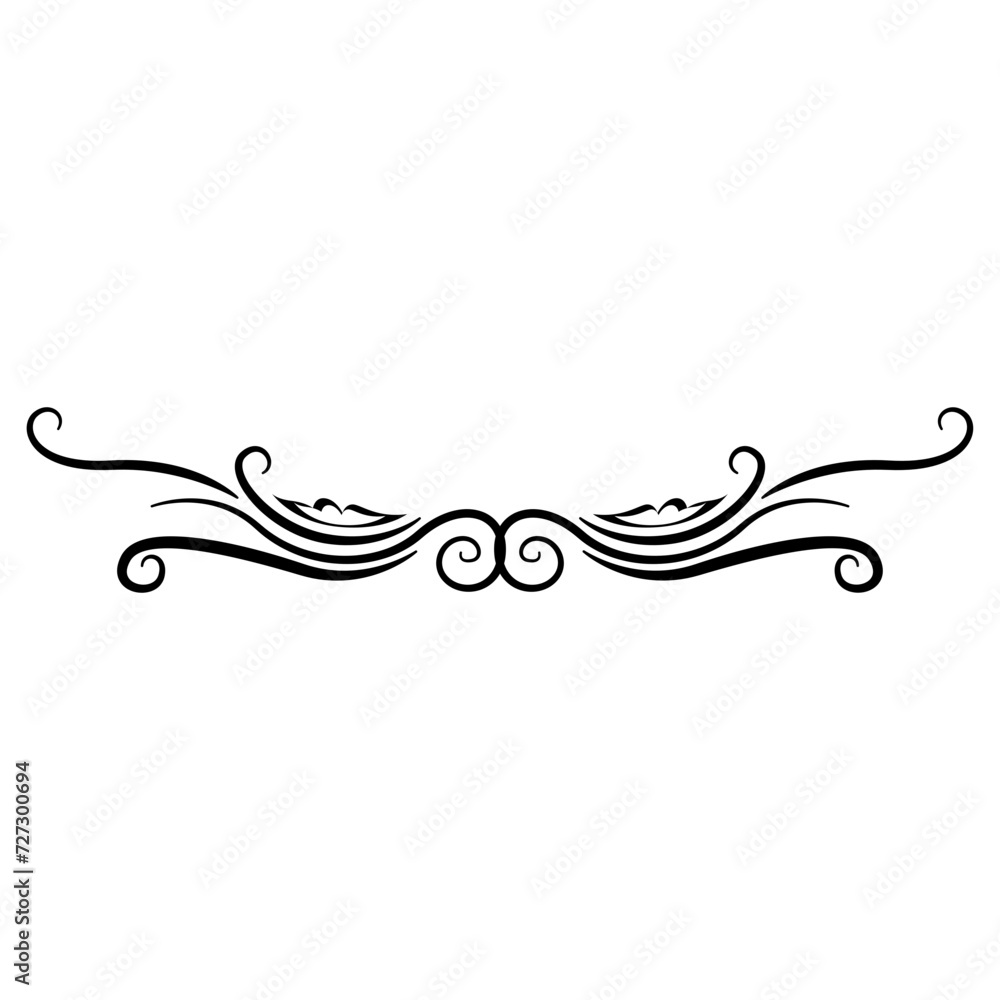 decorative border divider black vector design element