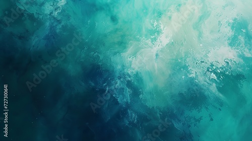 Abstract Watercolor Paint Background in Teal