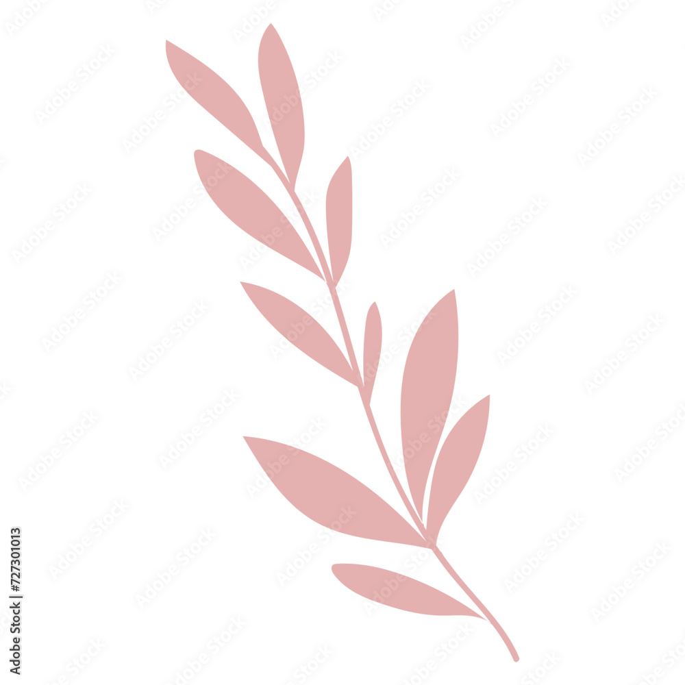 leaf flat color vector
