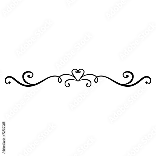 decorative border divider black vector design element