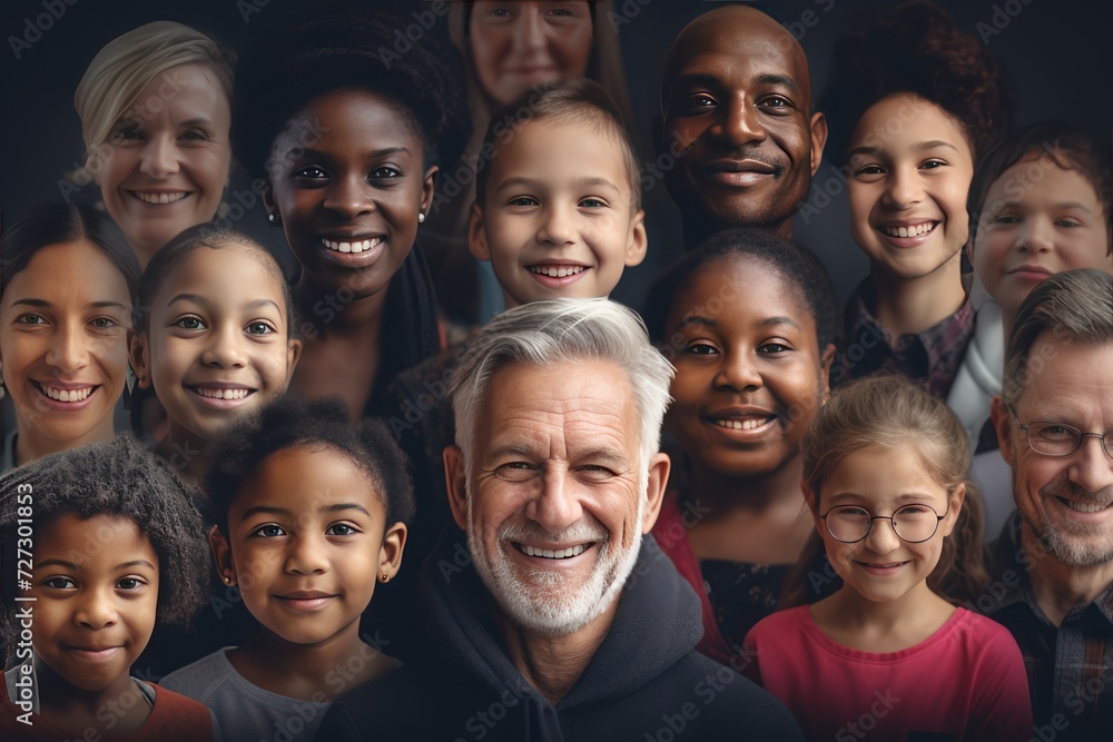 Collage of diverse multi-ethnic and different ages people Collage of diverse multi-ethnic and different ages people
