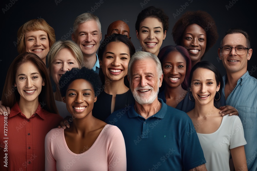 Collage of diverse multi-ethnic and different ages people Collage of diverse multi-ethnic and different ages people