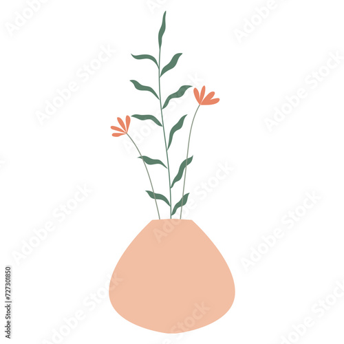 plant in pot vector illustration