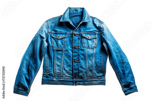 blue jeans and a jacket Isolated on a white Background, AI Generative.