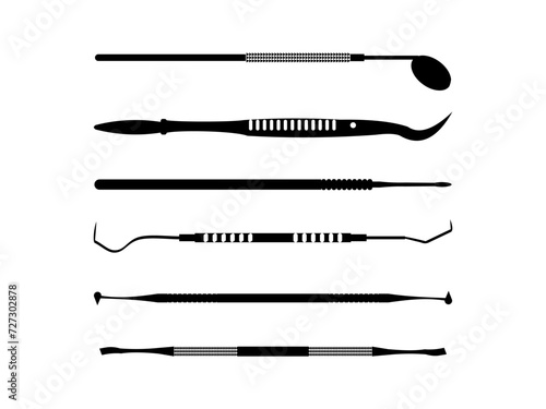 Elements for design on the dentist theme vector template 