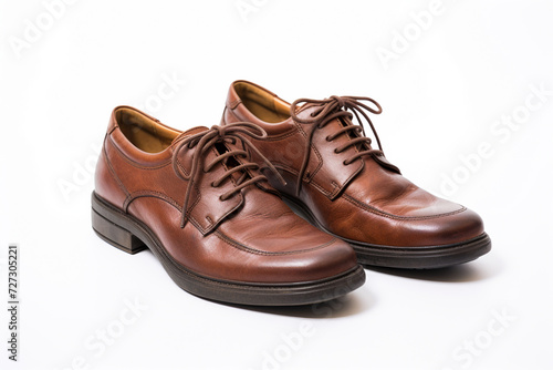 brown leather shoes, AI Generative.