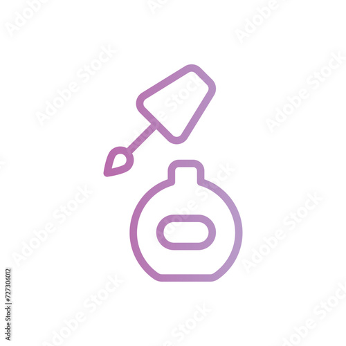 nail polis icon with white background vector stock illustration