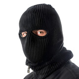 burglar in mask isolated on transparent background 