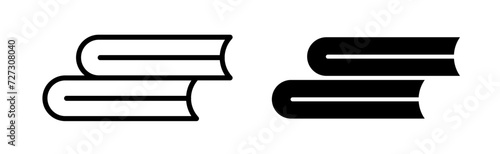Literary works line icon. Publication and manuscript icon in black and white color.